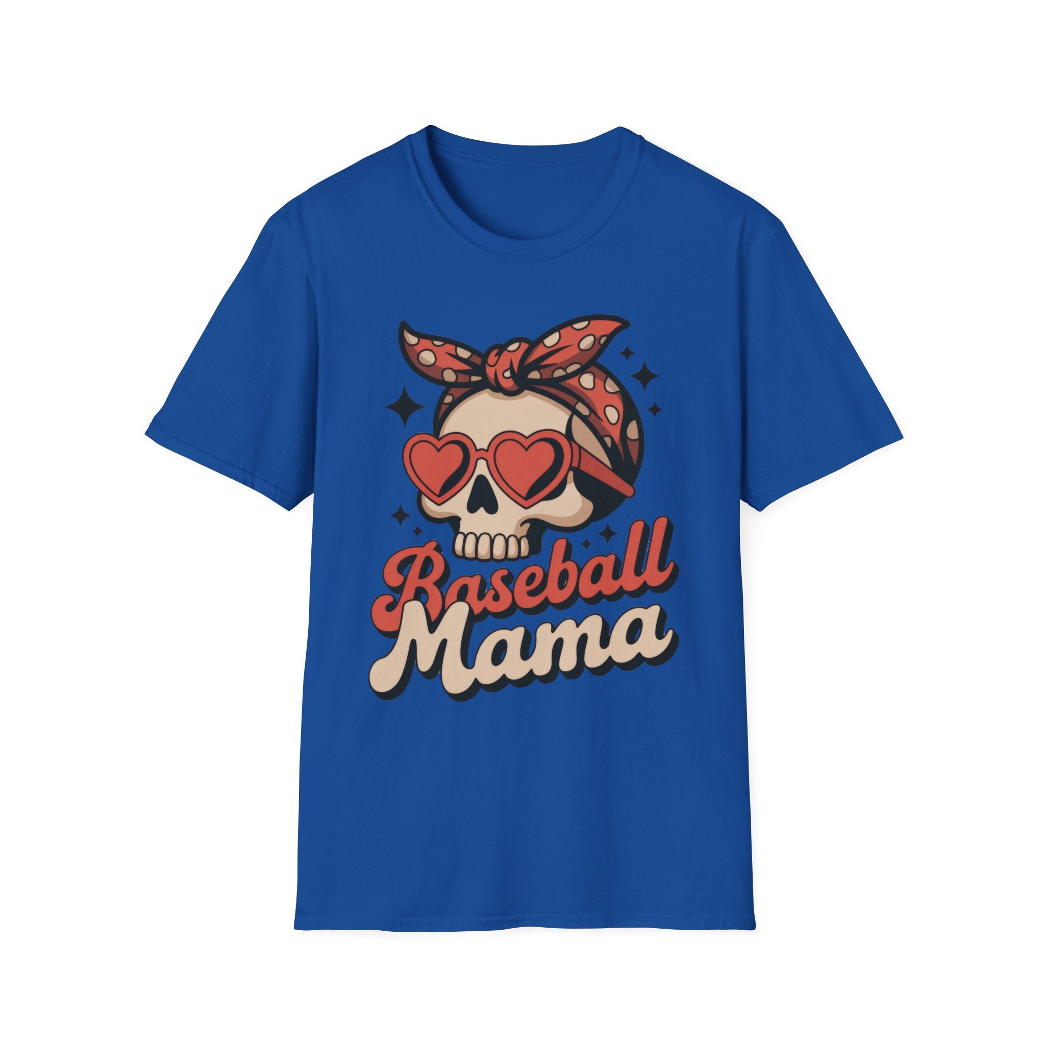 Skull Baseball Mama Unisex Softstyle T-Shirt