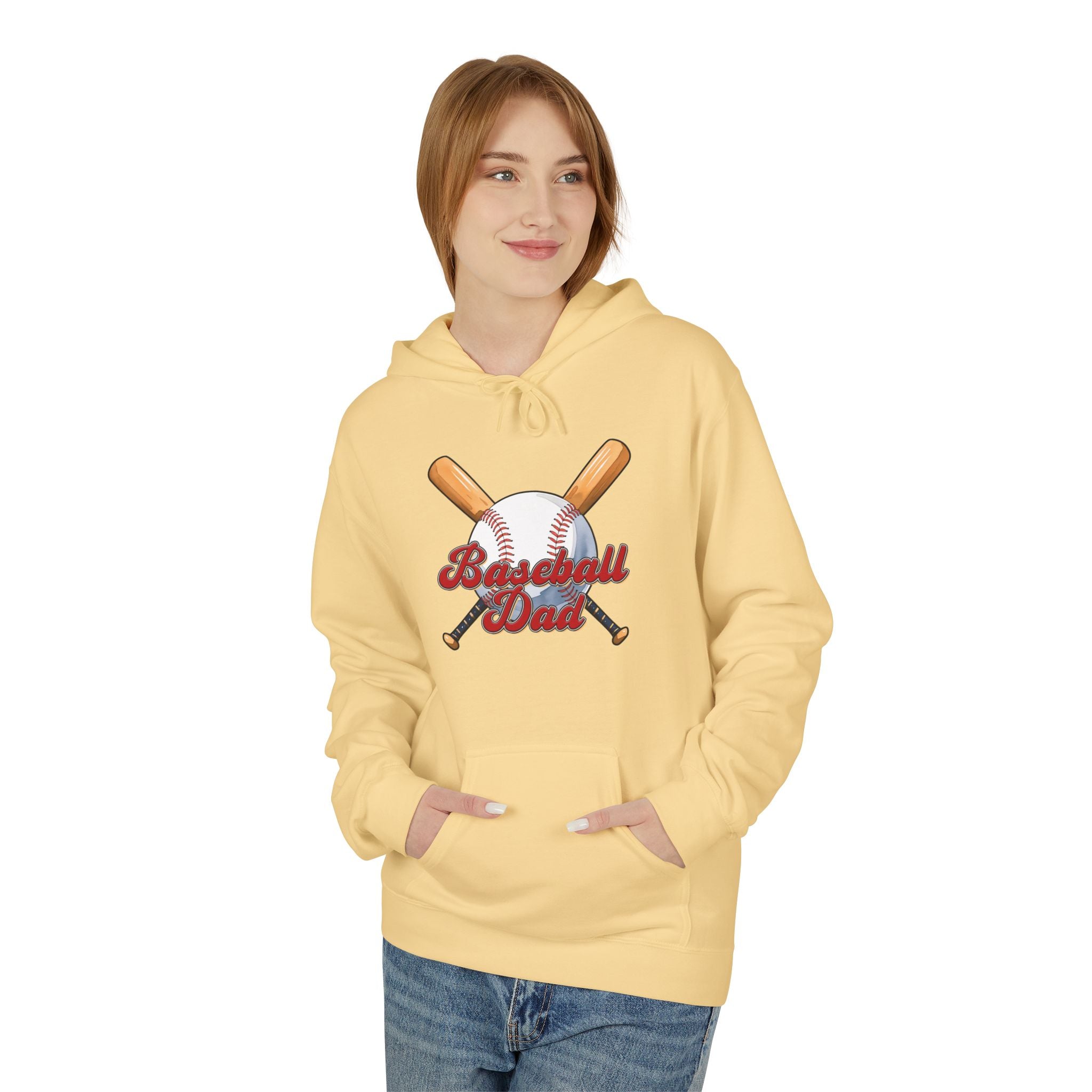 Baseball Dad Unisex Midweight Softstyle Fleece Hoodie