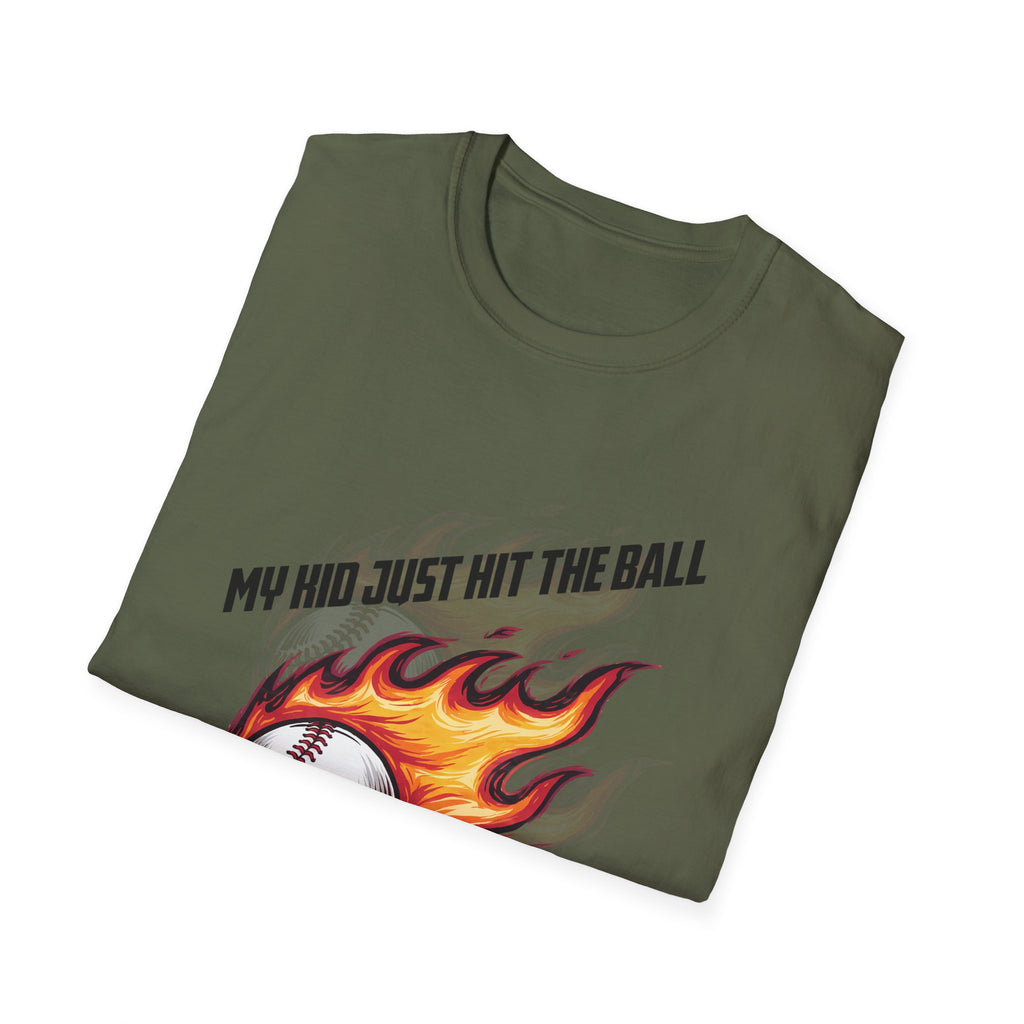My Kid Can Hit Unisex Soft style T-Shirt