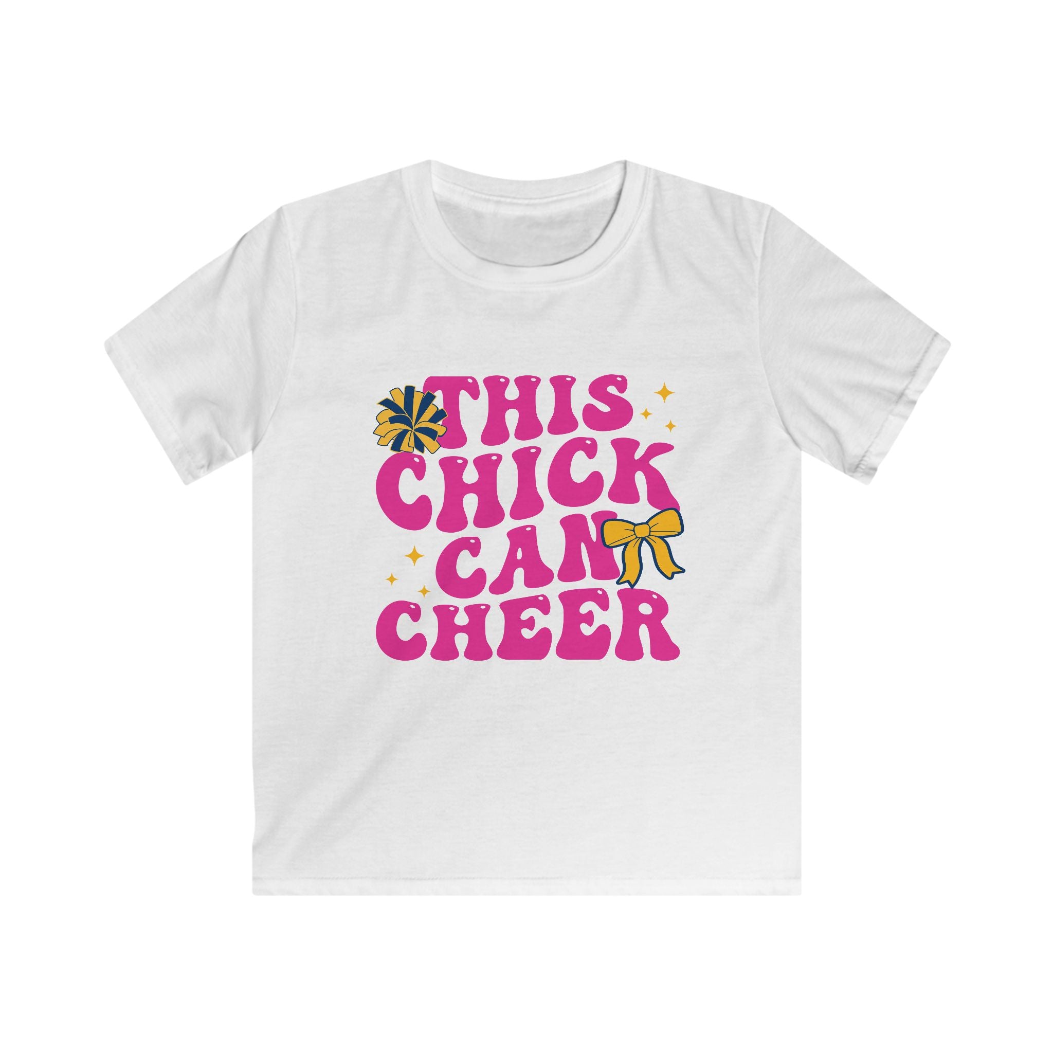 This Chick Can Cheer Kids Tee