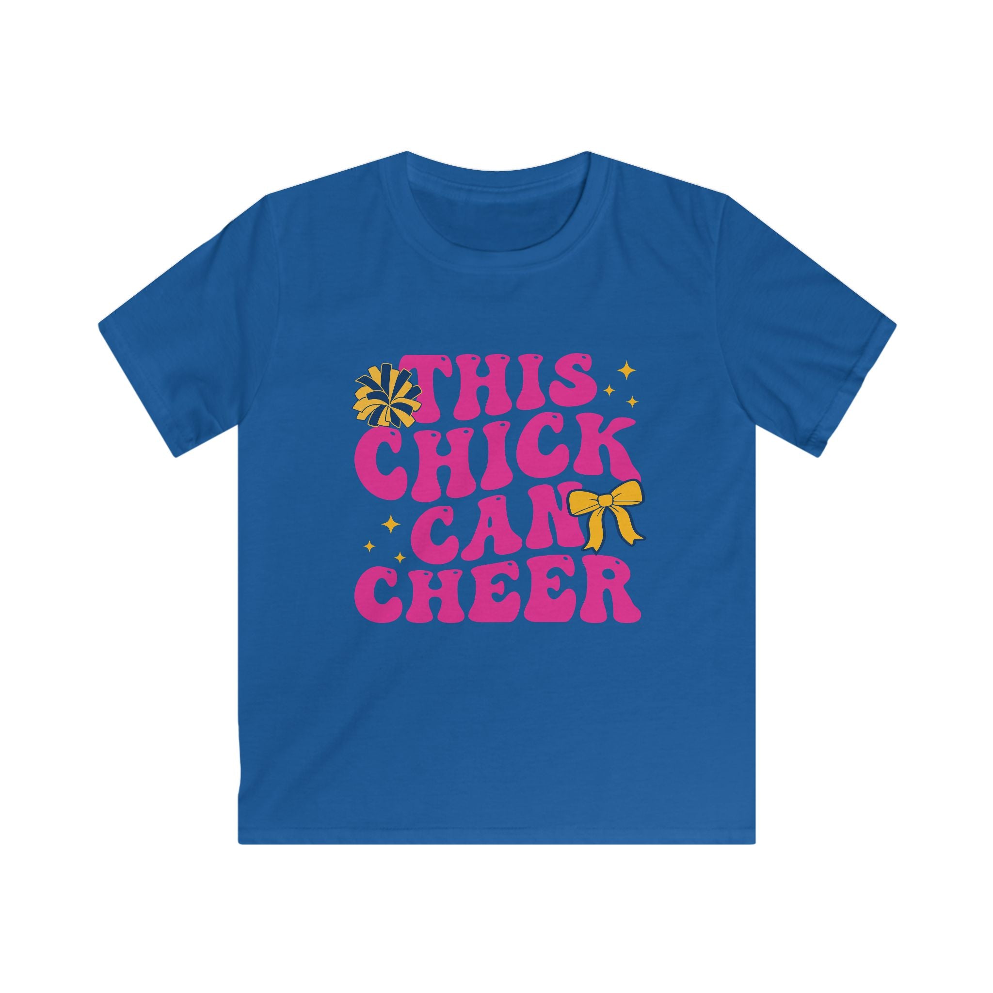 This Chick Can Cheer Kids Tee