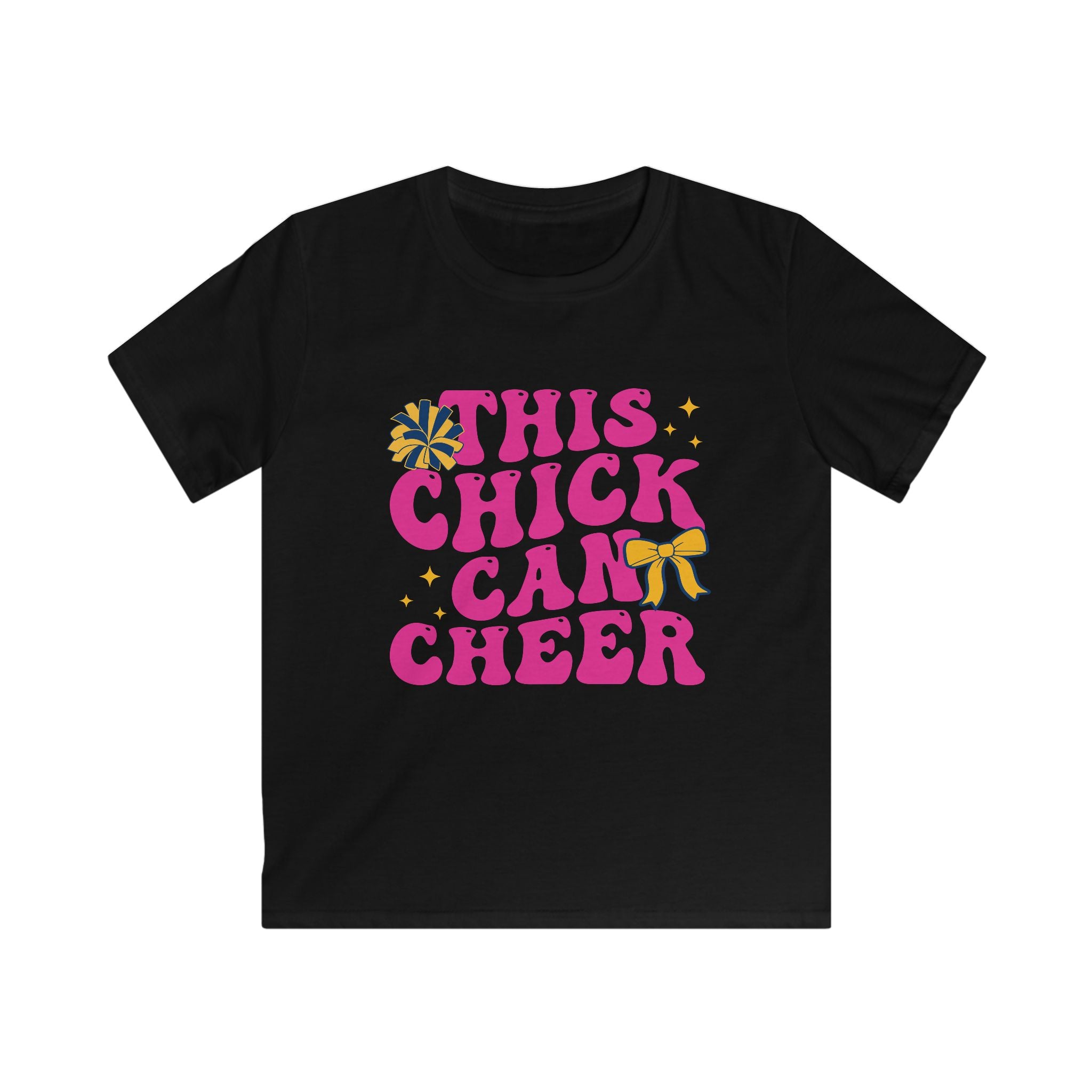 This Chick Can Cheer Kids Tee