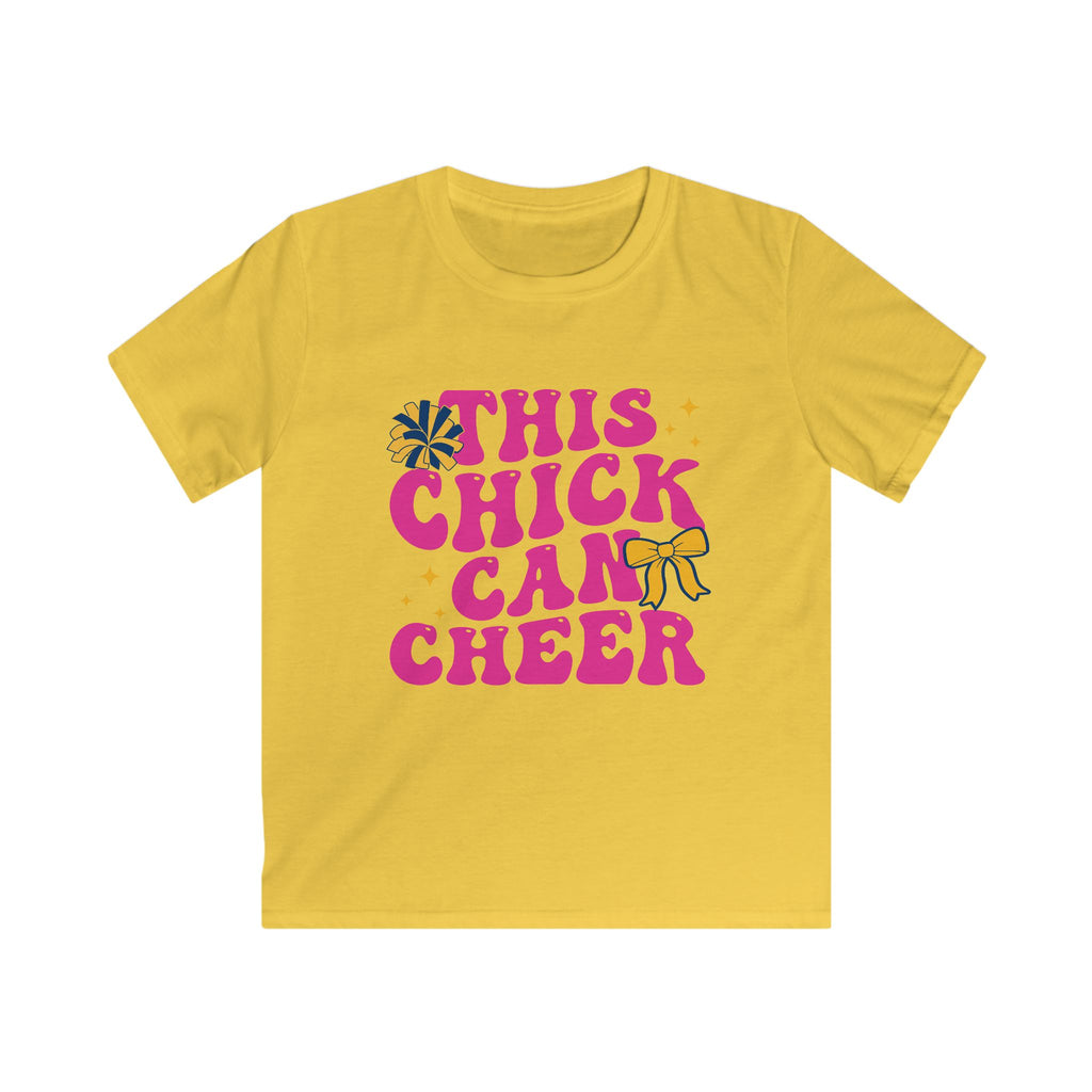 This Chick Can Cheer Kids Tee