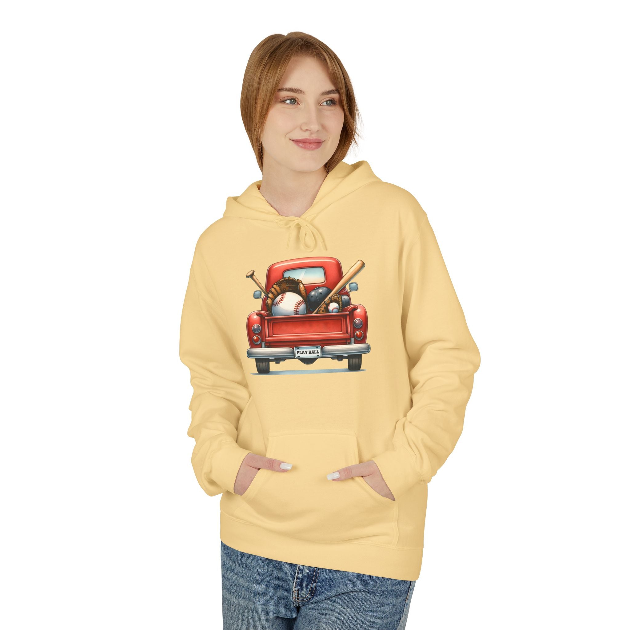 Baseball Truck Unisex Midweight Softstyle Fleece Hoodie