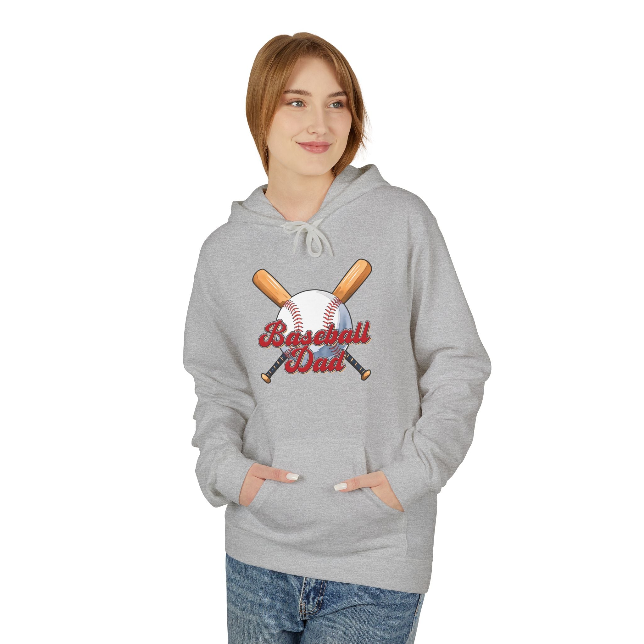 Baseball Dad Unisex Midweight Softstyle Fleece Hoodie