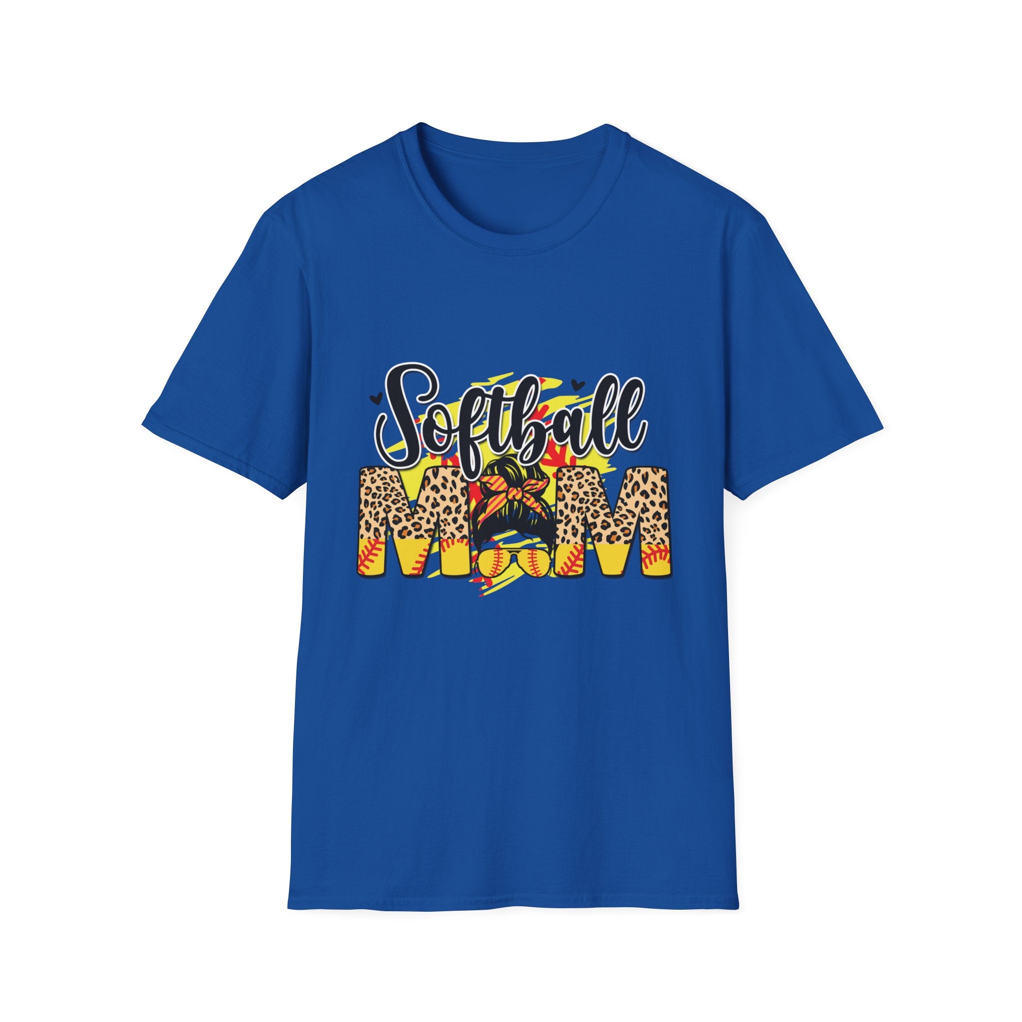 Pretty Softball Mom Unisex Softstyle T-Shirt