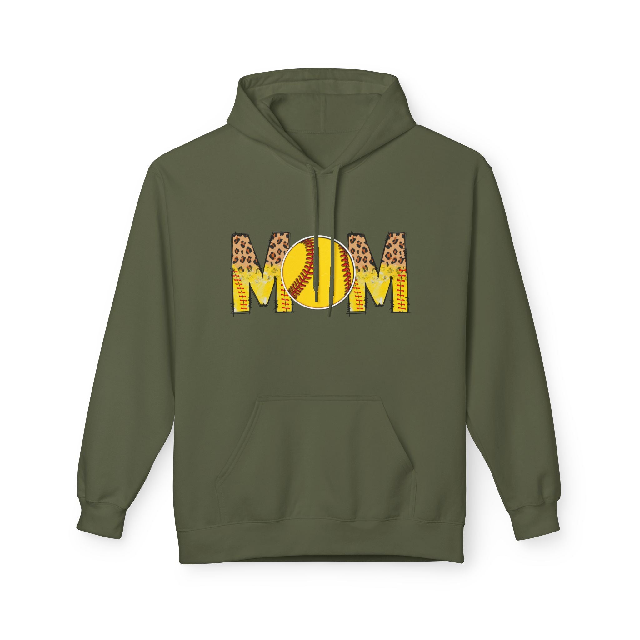 Mom Softball Unisex Midweight Softstyle Fleece Hoodie