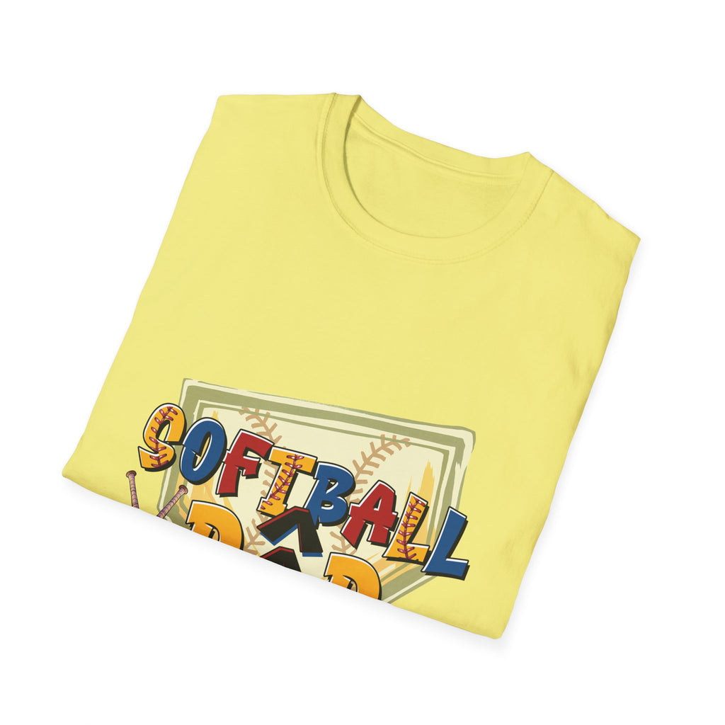Dad Softball Unisex Softstyle T-Shirt