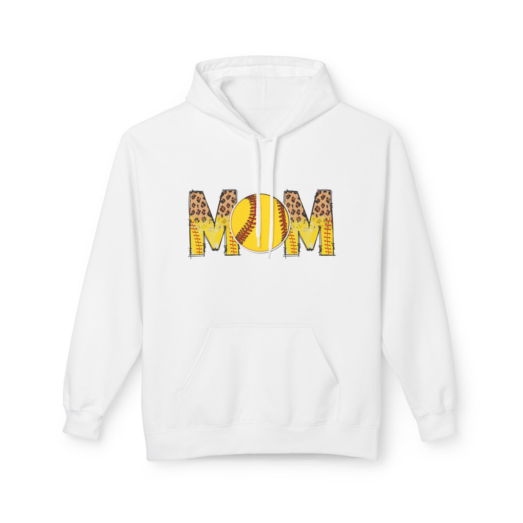 Mom Softball Unisex Midweight Softstyle Fleece Hoodie
