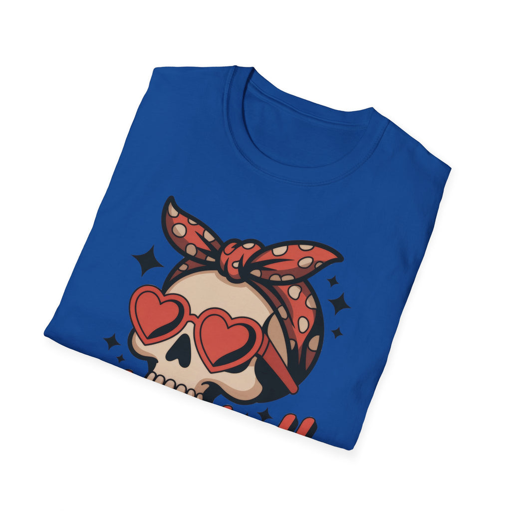 Skull Baseball Mama Unisex Softstyle T-Shirt