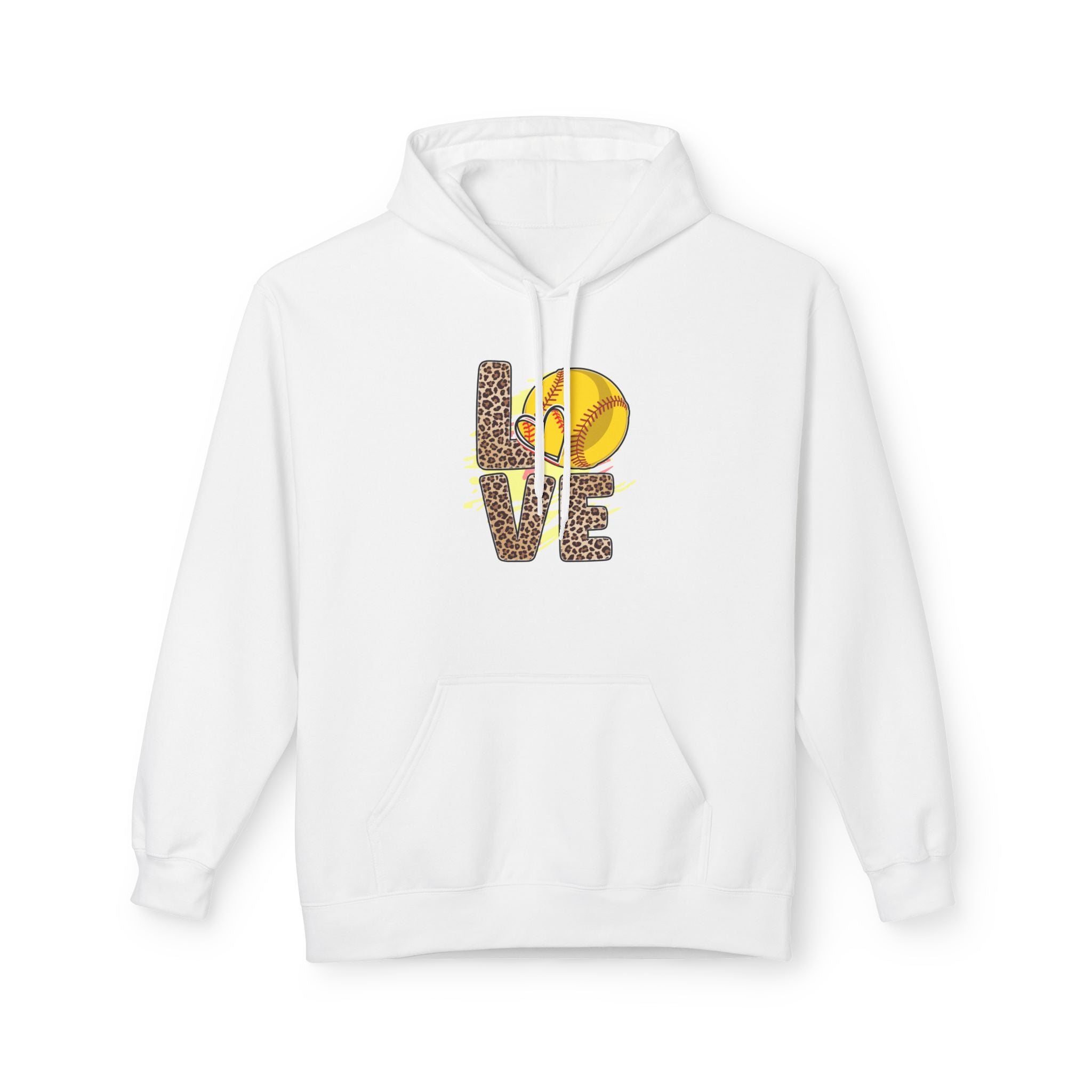 Love Softball Unisex Midweight Softstyle Fleece Hoodie