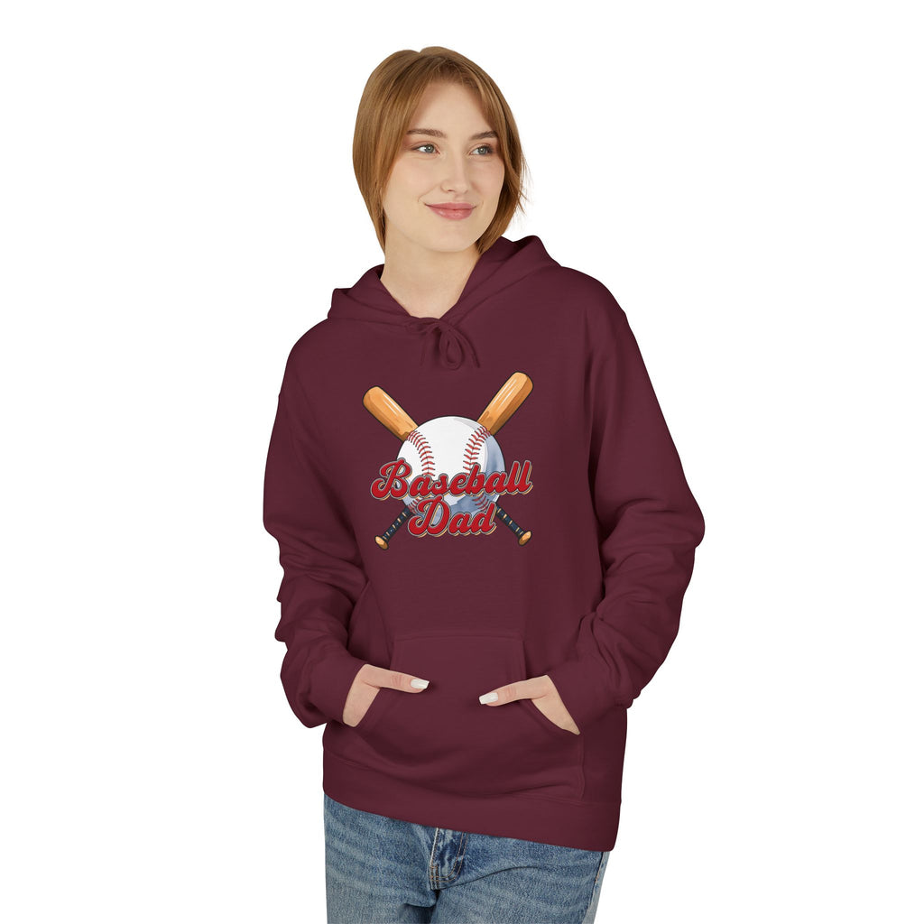 Baseball Dad Unisex Midweight Softstyle Fleece Hoodie