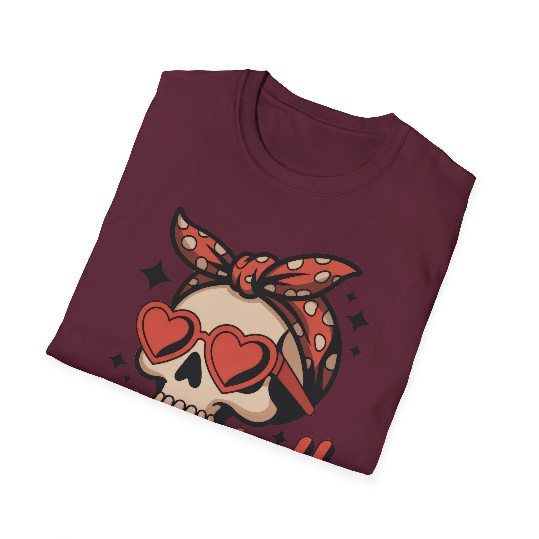 Skull Baseball Mama Unisex Softstyle T-Shirt