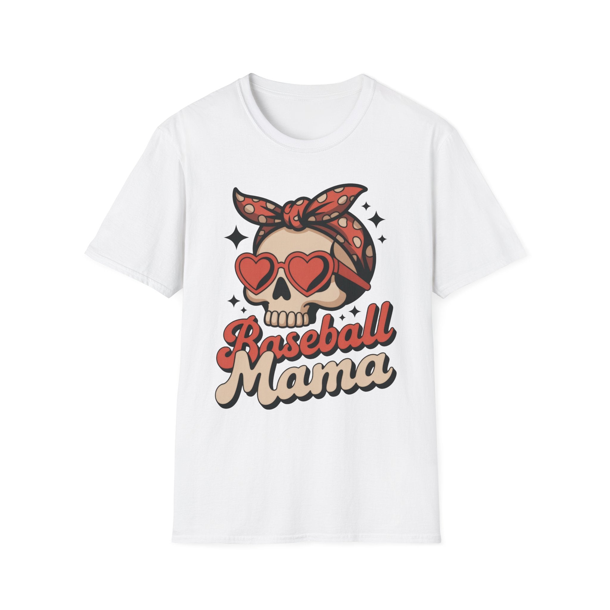 Skull Baseball Mama Unisex Softstyle T-Shirt