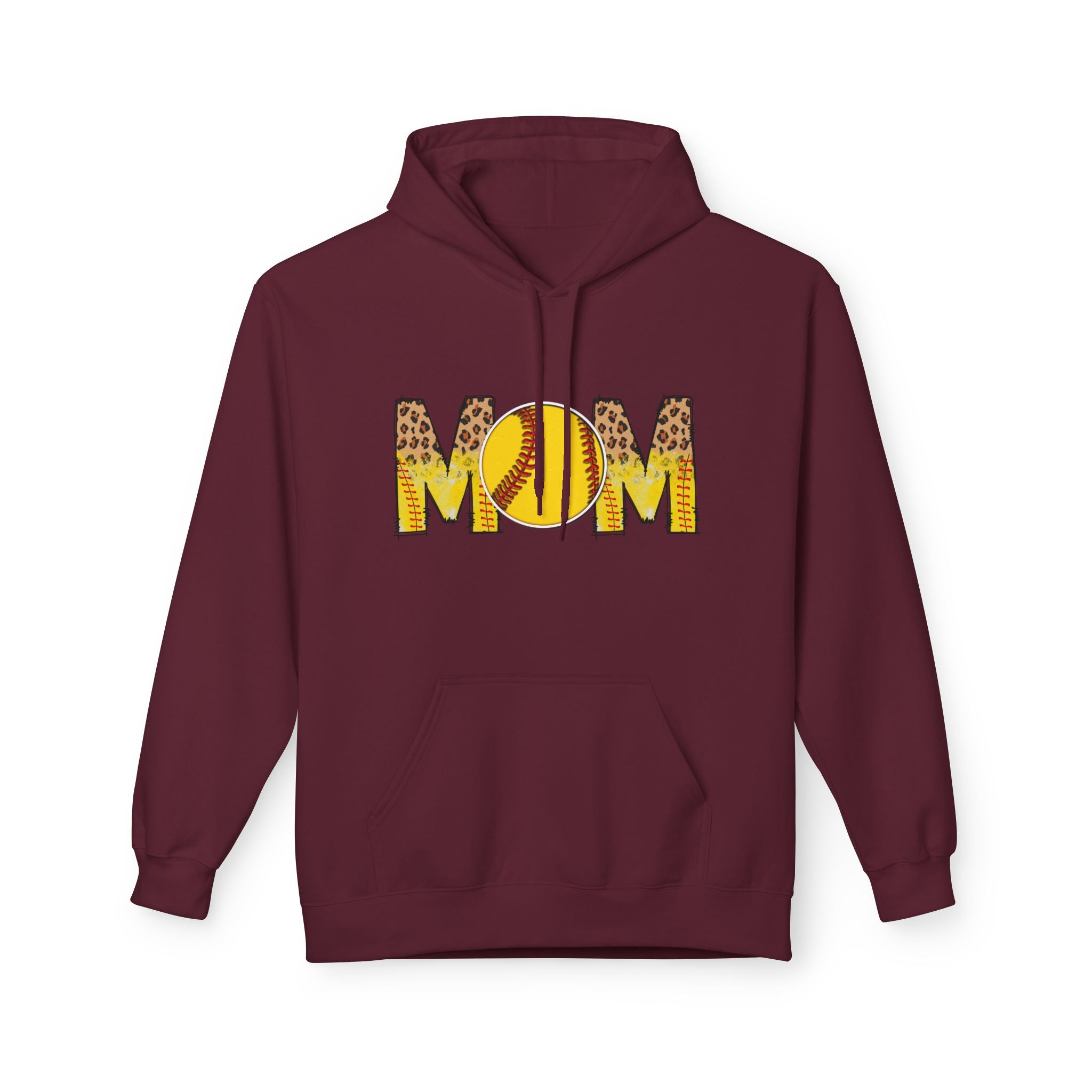 Mom Softball Unisex Midweight Softstyle Fleece Hoodie