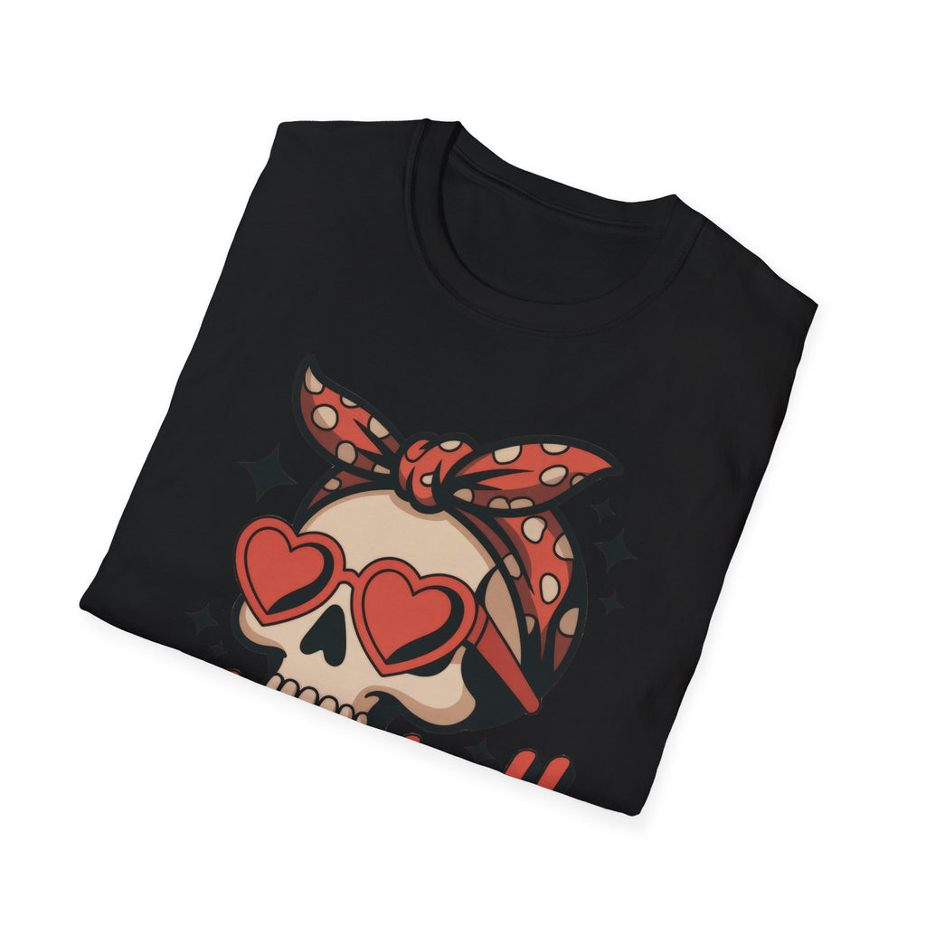 Skull Baseball Mama Unisex Softstyle T-Shirt