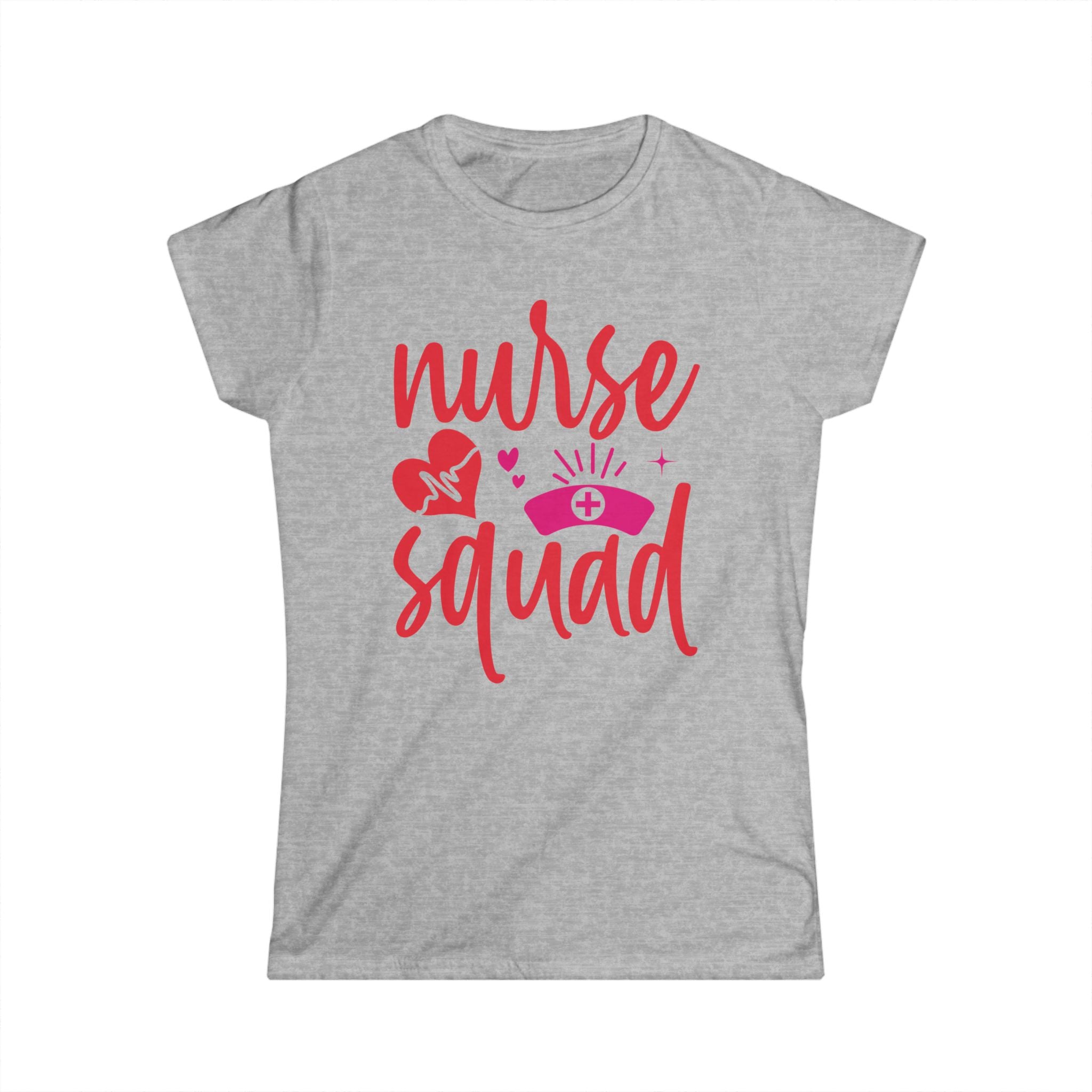 Nurse Squad Women's Tee - Pink Nursing Graphic Shirt, Nurse Appreciation Gift