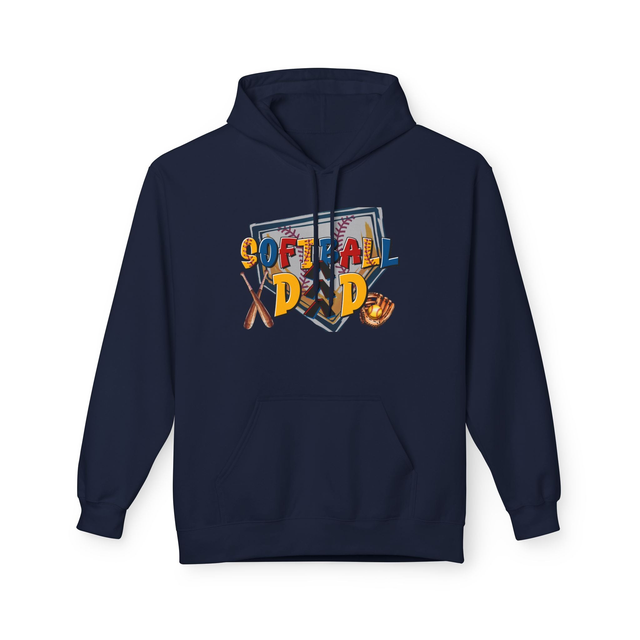 Dad Softball Unisex Midweight Softstyle Fleece Hoodie