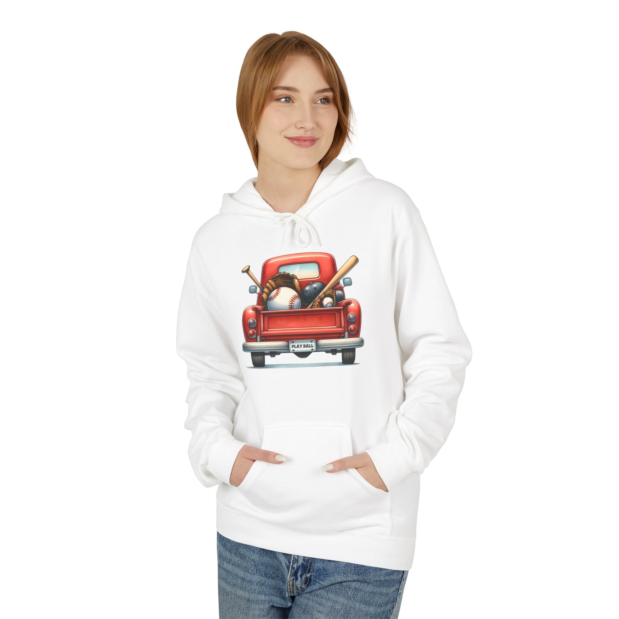 Baseball Truck Unisex Midweight Softstyle Fleece Hoodie