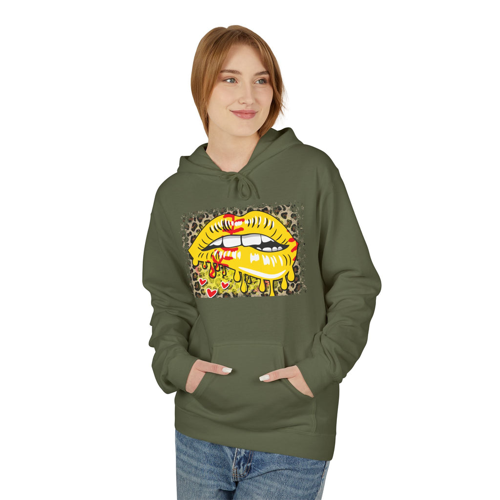 Softball Lip Unisex Midweight Softstyle Fleece Hoodie