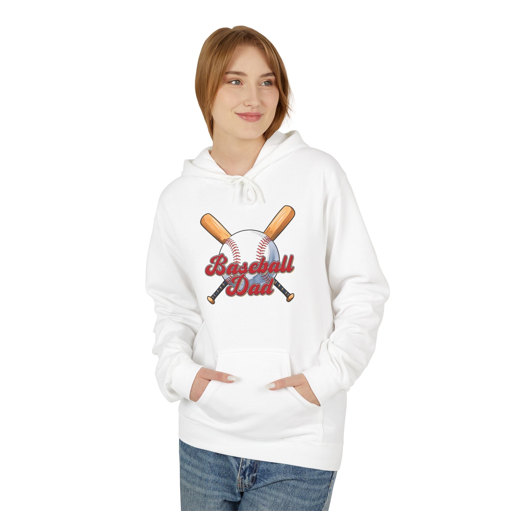 Baseball Dad Unisex Midweight Softstyle Fleece Hoodie