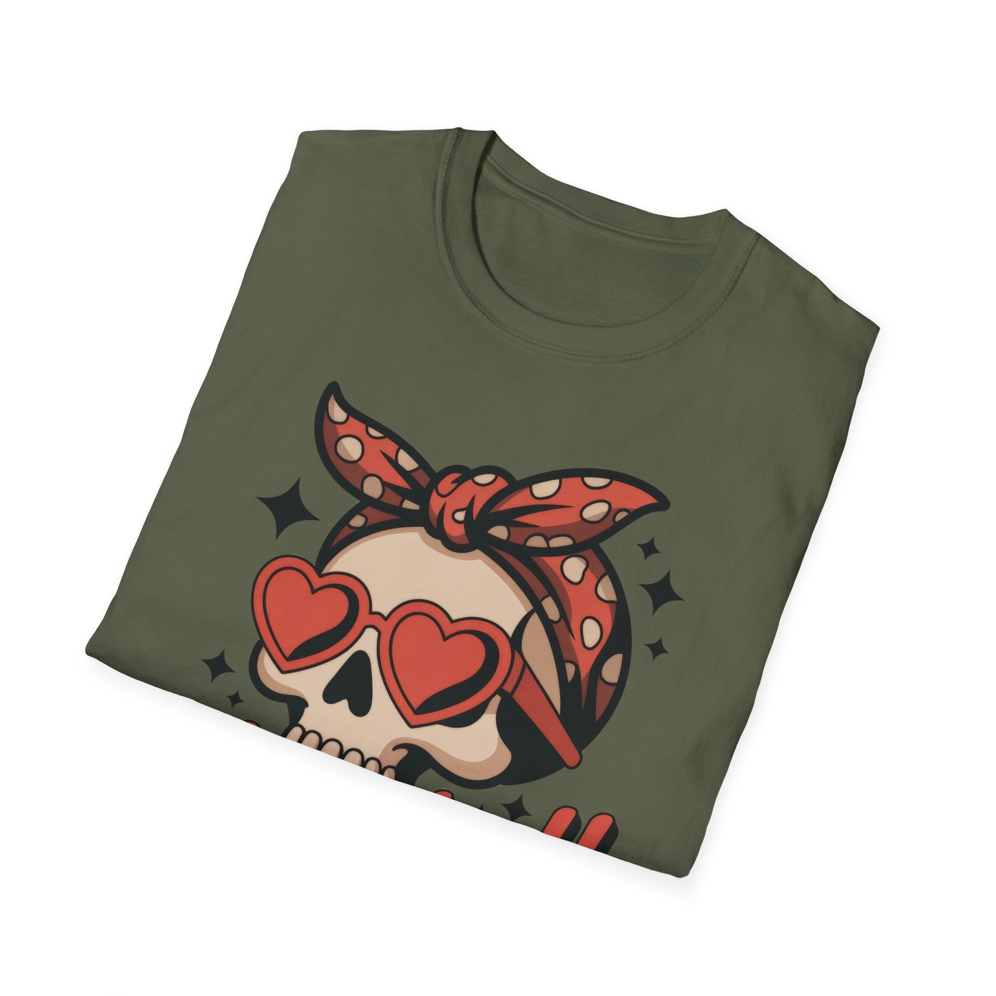 Skull Baseball Mama Unisex Softstyle T-Shirt