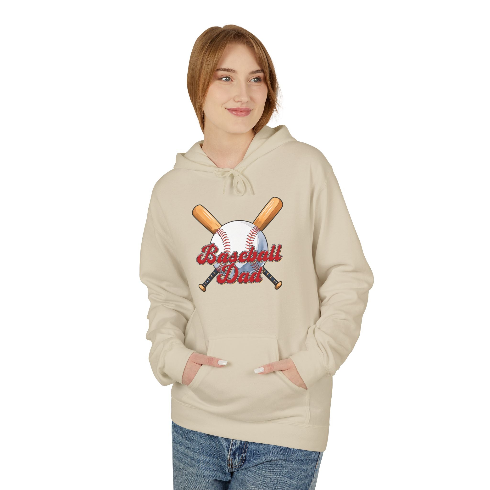 Baseball Dad Unisex Midweight Softstyle Fleece Hoodie