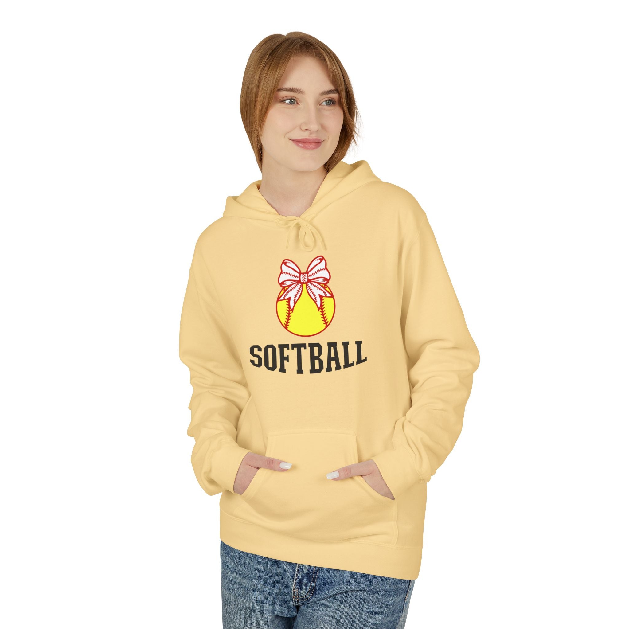 Softball Unisex Midweight Softstyle Fleece Hoodie