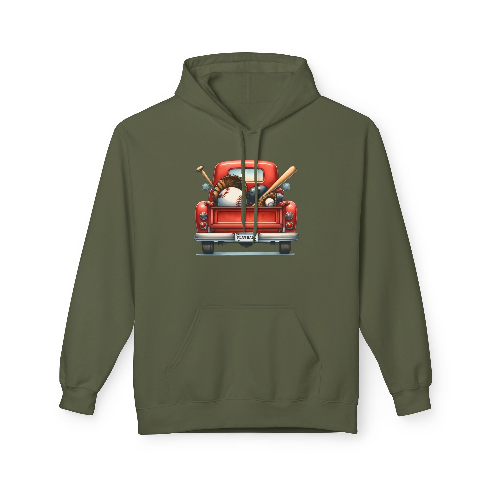 Baseball Truck Unisex Midweight Softstyle Fleece Hoodie