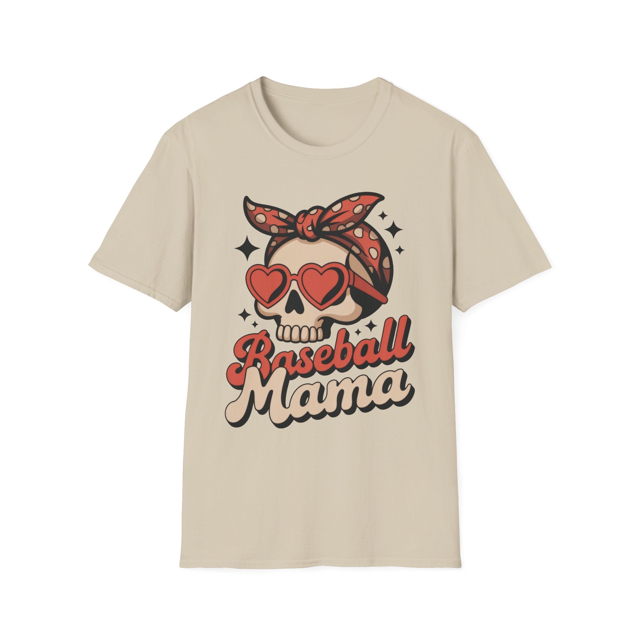 Skull Baseball Mama Unisex Softstyle T-Shirt