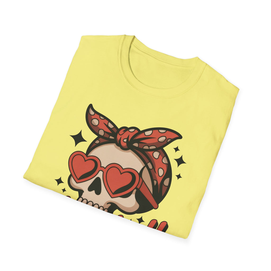 Skull Baseball Mama Unisex Softstyle T-Shirt