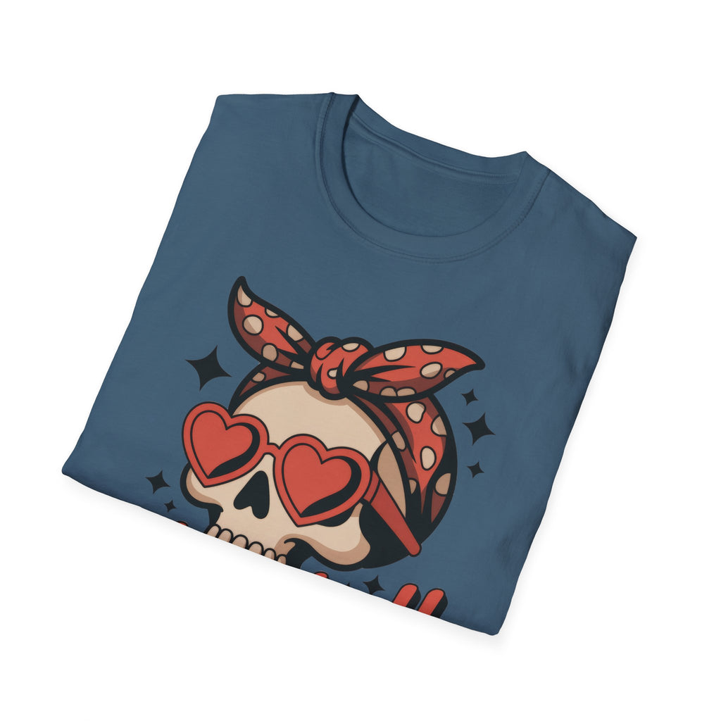Skull Baseball Mama Unisex Softstyle T-Shirt