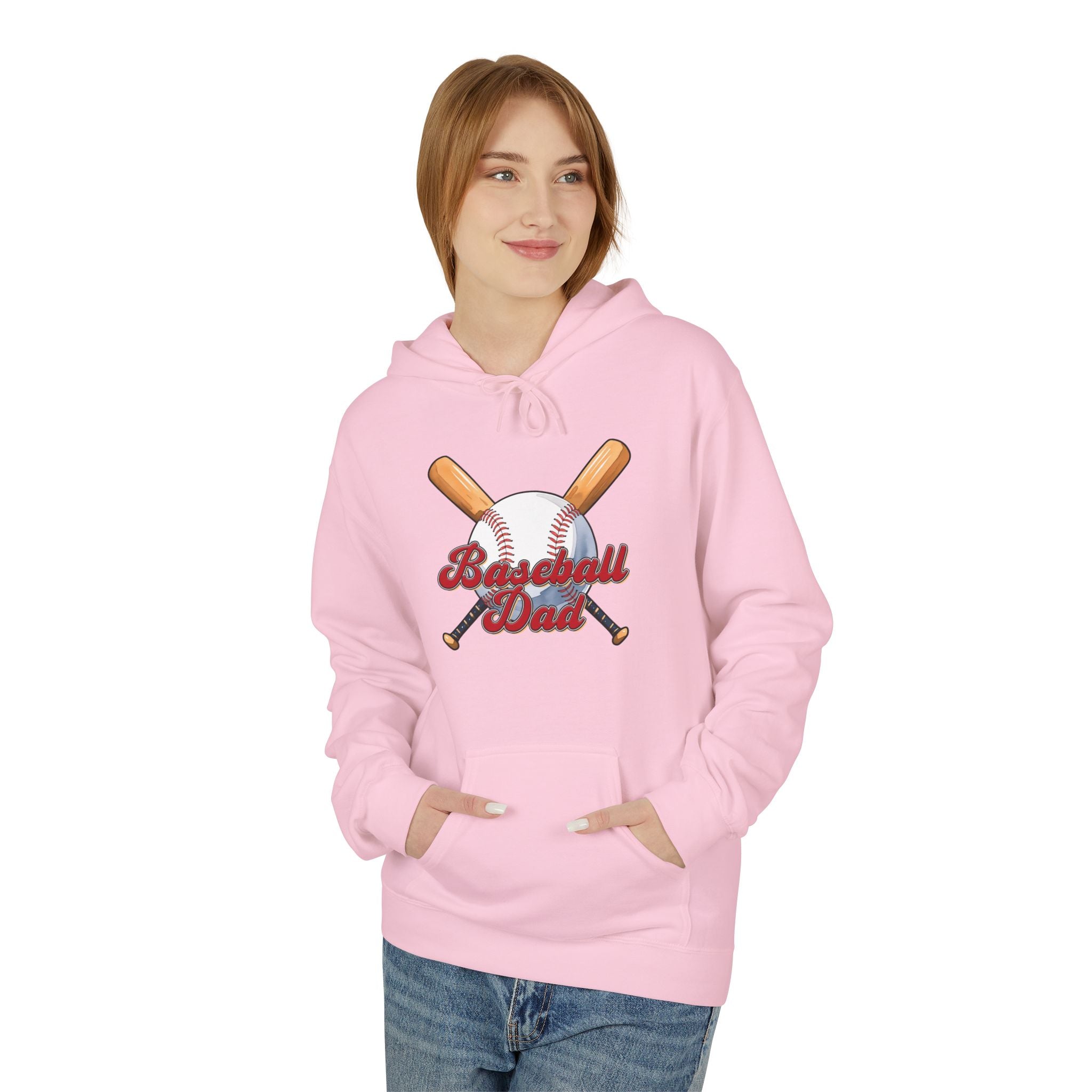 Baseball Dad Unisex Midweight Softstyle Fleece Hoodie