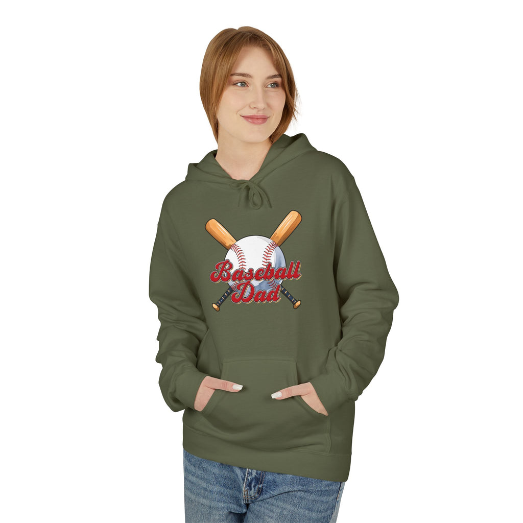 Baseball Dad Unisex Midweight Softstyle Fleece Hoodie