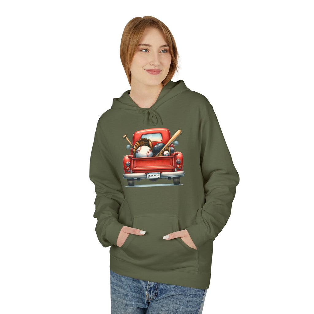 Baseball Truck Unisex Midweight Softstyle Fleece Hoodie