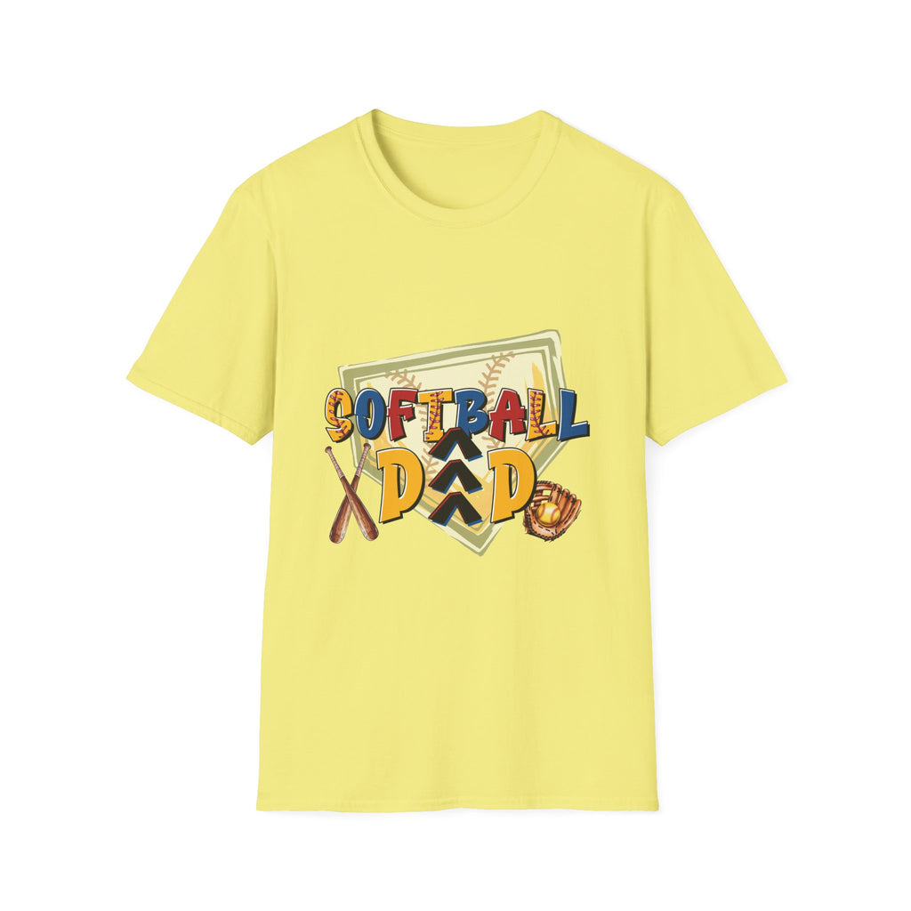 Dad Softball Unisex Softstyle T-Shirt